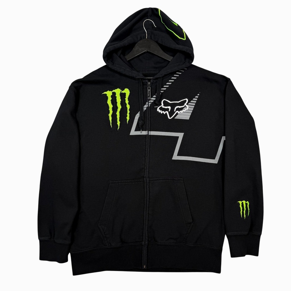 Vintage Y2K Fox Racing x Monster Energy Ricky Carmichael Hoodie Mens XL EUC Moto